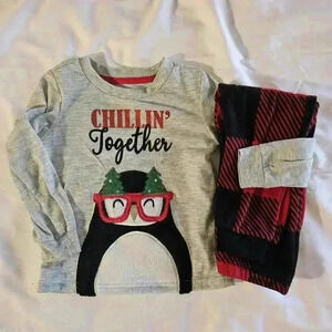 Holiday Time Chillin' Together Penguin Pajama Set - Size 3T